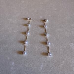 Pearl Chain Earring- vintage classy accessories top quality bohemian dainty cute